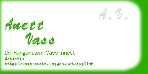 anett vass business card